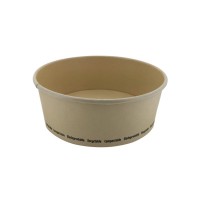"Buckaty" round bamboo fiber cardboard salad bowl   H60mm 750ml