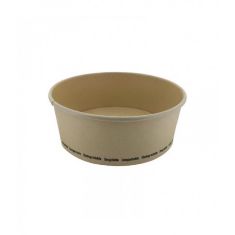 "Buckaty" round bamboo fiber cardboard salad bowl   H60mm 750ml