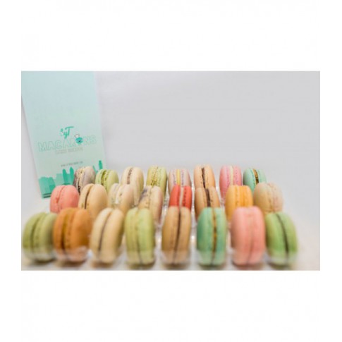 Insert plastique PET transparent 7 macarons avec fermeture clipsable  213x62mm H23mm