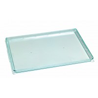 "Klarity" transparent green PS plastic tray  380x274mm H18mm