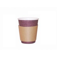 Corrugated kraft cardboard coffee cup sleeve  110x110mm H56mm