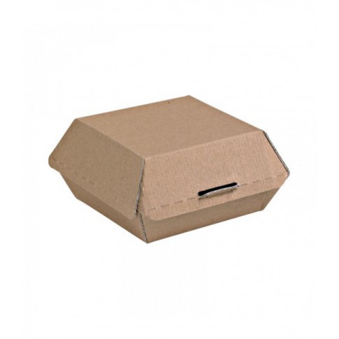 Micro-kraft reinforced cardboard burger box  135x125mm H65mm