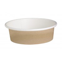 Pot "Deli" rond en carton décor brun  H54mm 360ml