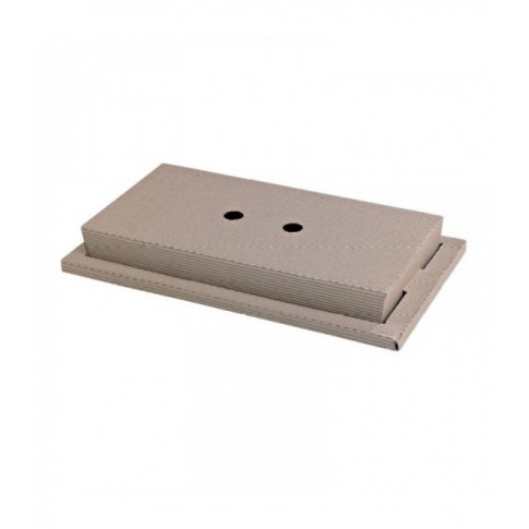 Couvercle Chokra en carton kraft ondulé pour plateau 380x198mm H60mm