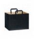 Kraft brown paper carrier bag with black printing 320x220mm H240mm