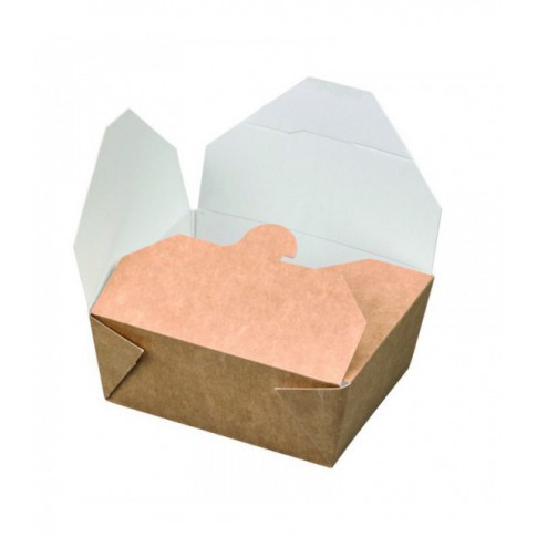 Boîte repas carton kraft biodégradable "Nature" 550ml 110x90mm H50mm