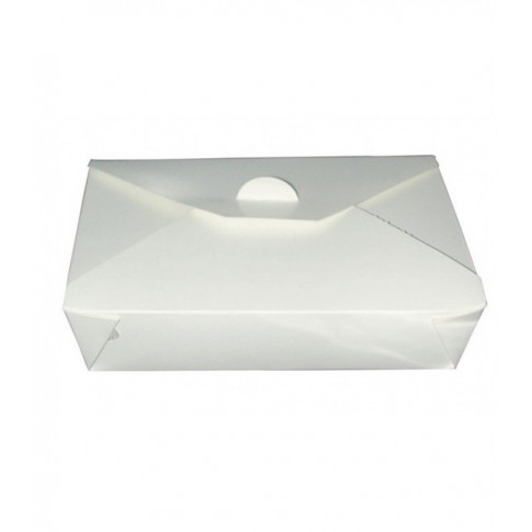 Boîte repas carton blanc 1 000ml 215x160mm H50mm