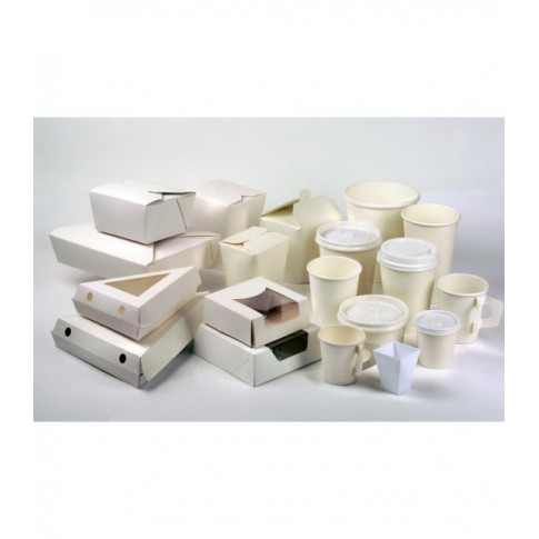 Boîte repas carton blanc 1 000ml 215x160mm H50mm