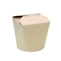 Pot carton fibre de bambou laminé PLA base ronde 750ml 98x85mm H93mm