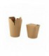 Kraft/brown round base cardboard container with slit closing 80x73mm H100mm 500ml