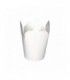 White round base cardboard container with slit closing  98x85mm H95mm 750ml