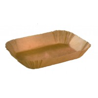 Caissette papier de cuisson ovale brune siliconée  295x205mm H65mm