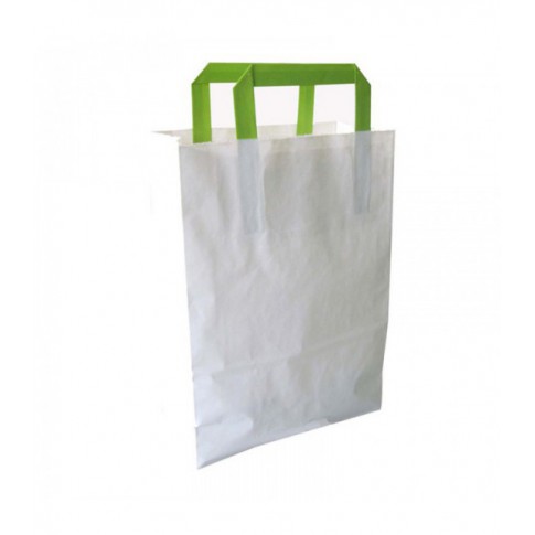 Sac cabas papier blanc recyclé 200x100mm H280mm