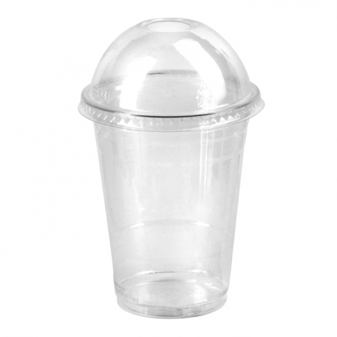 Pot à dessert transparent en plastique PET  H122mm 470ml