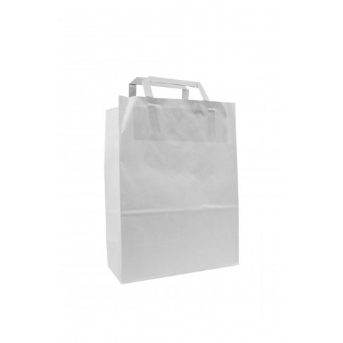 White paper carrier bag  200x100mm H280mm