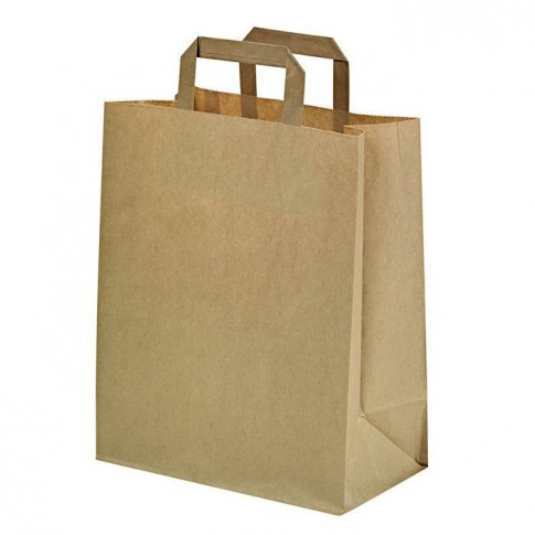 Kraft brown paper carrier bag 260x140mm H320mm