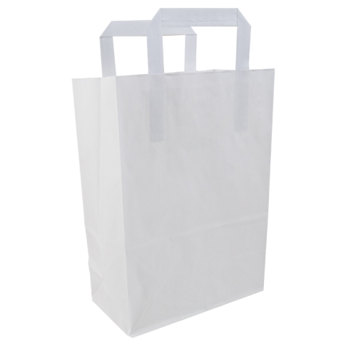 White paper carrier bag  200x100mm H280mm