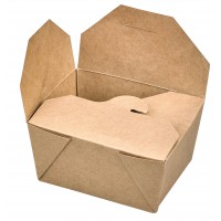 Kraft cardboard meal box PE laminated  130x105mm H65mm 700ml