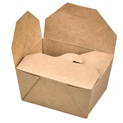 Kraft cardboard meal box PE laminated  130x105mm H65mm 700ml