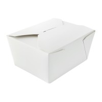 Boîte repas carton blanc 130x105mm H65mm 650ml