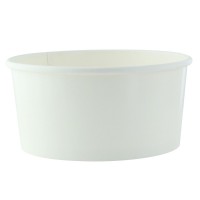 "Buckaty" round white cardboard salad bowl   H66mm 1500ml