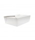 White cardboard meal box  215x160mm H50mm 1000ml