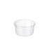 Round transparent PET deli pot with hinged lid   H35mm 250ml