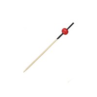 "Kita" bamboo with red bead and black end   H70mm