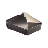 Black cardboard meal box  215x160mm H65mm 1500ml