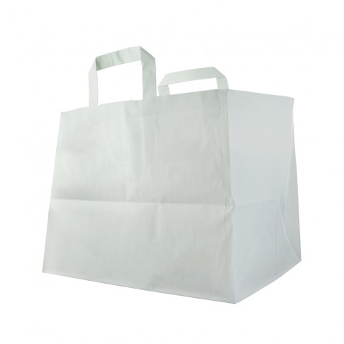 White paper carrier bag  320x200mm H250mm