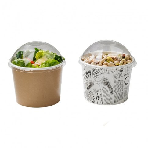 Brown cardboard "Deli" container   H87mm 600ml