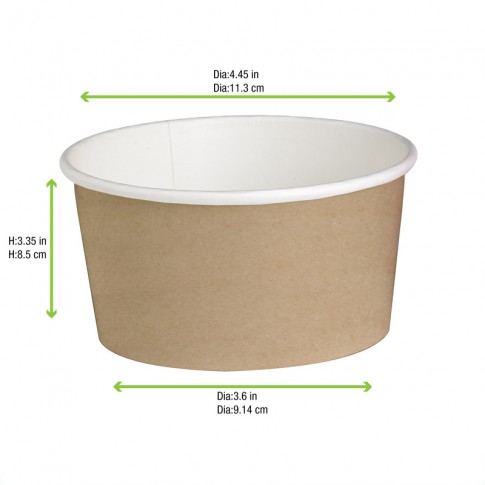 Brown cardboard "Deli" container   H87mm 600ml