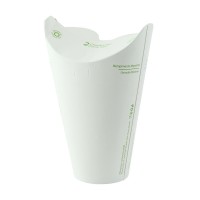 Pot Nolida blanc en carton à fermeture intégrée  H126mm 500ml