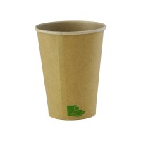 Gobelet Zen en carton kraft brun  H110mm 340ml