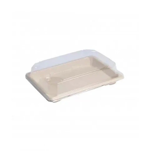 Couvercle dôme transparent en plastique PET pour plateau 170x225mm H27mm