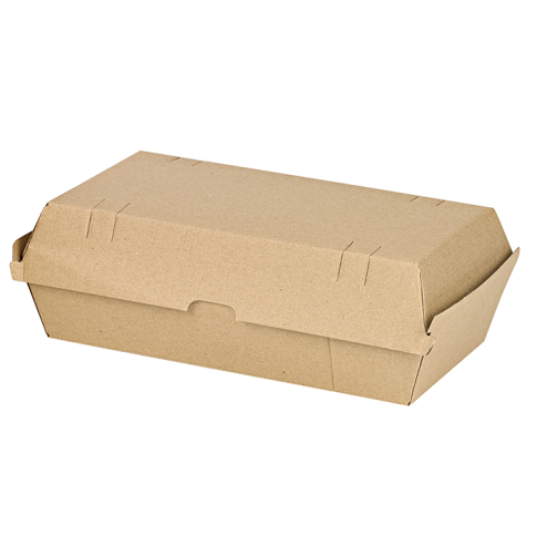 Micro-kraft reinforced cardboard burger box  225x125mm H82mm