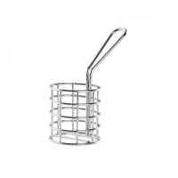 Mini round metal fryer basket