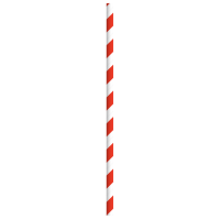 Individually wrapped red stripes paper straw
