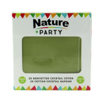 Cocktail napkin cotton green