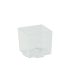 "Kara" cubic clear mini PS plastic dish  45x45mm H43mm 60ml